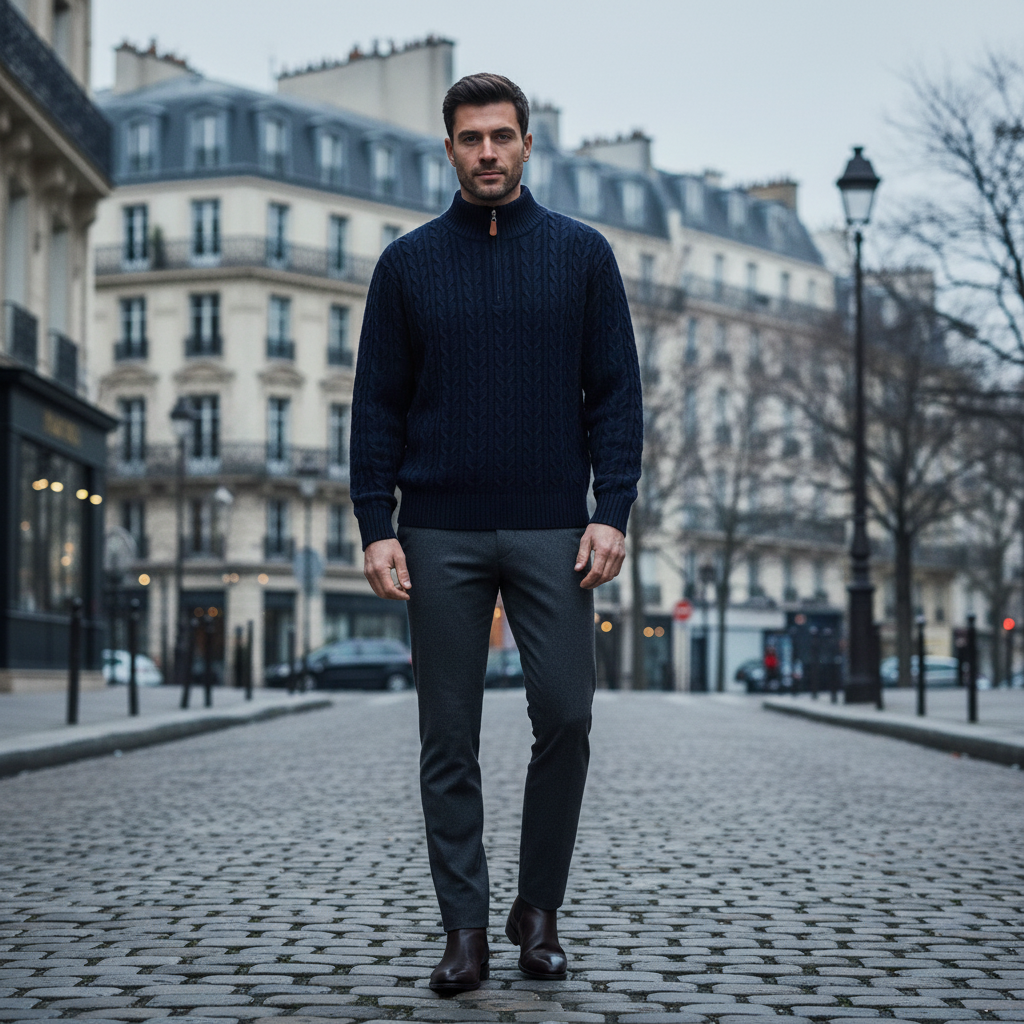 Lino Men’s Knit Zip Sweater