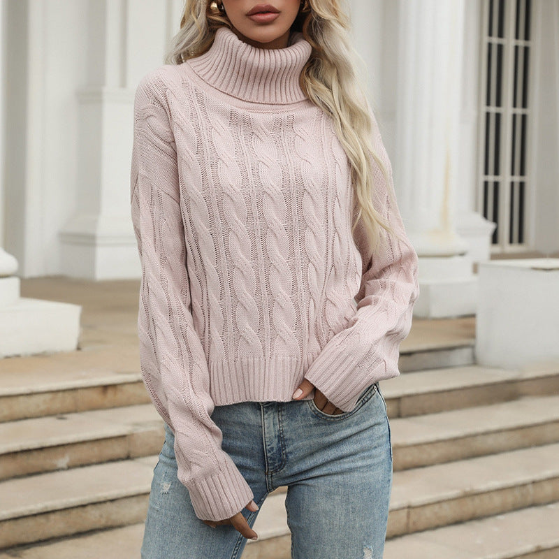 Celise Cable Knit Turtleneck Sweater