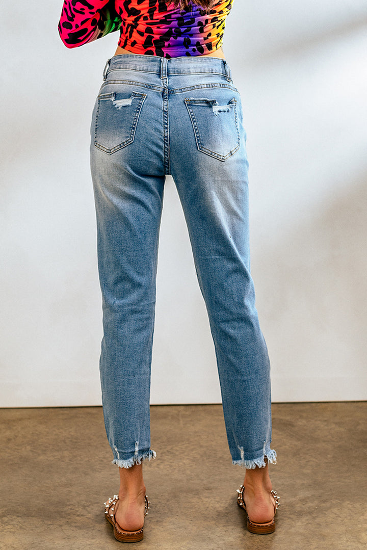 Vyretta Distressed Straight Denim