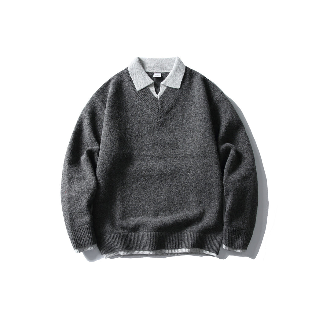 Davor Men’s Mock-Layer Sweater