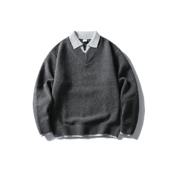 Davor Men’s Mock-Layer Sweater