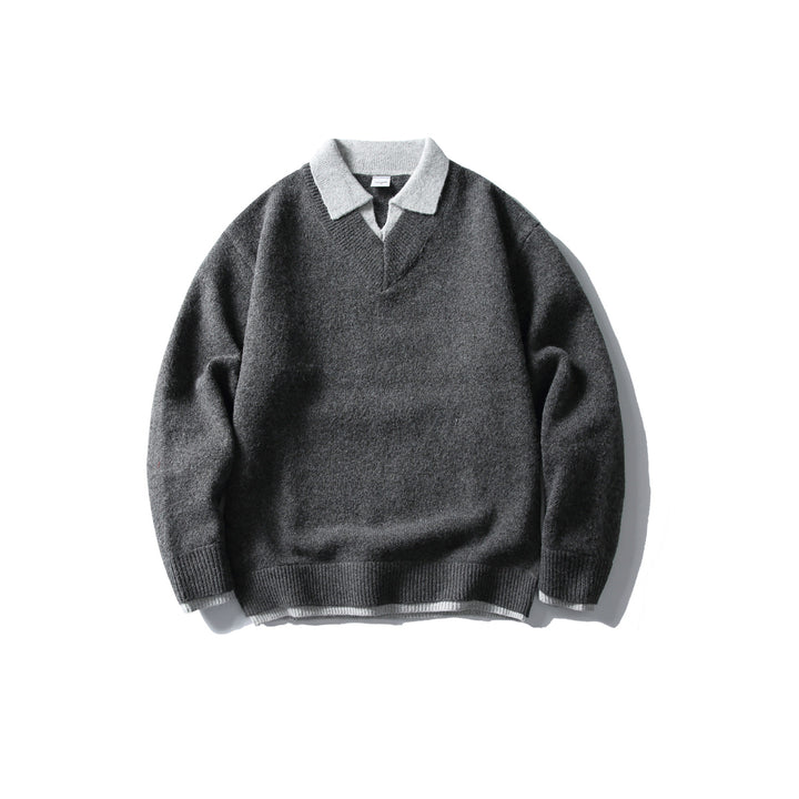 Davor Men’s Mock-Layer Sweater