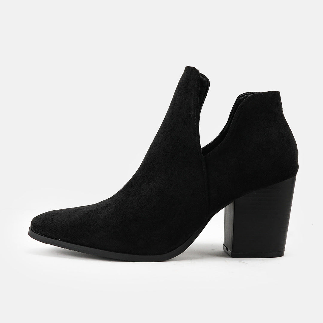 Serava Suede Block Heel Boots