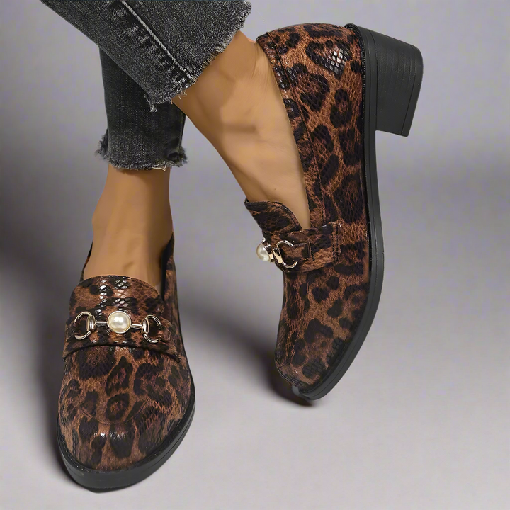 Ferelle™ Round Toe Block Heel Loafers