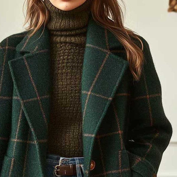 Arvenne Plaid Longline Coat