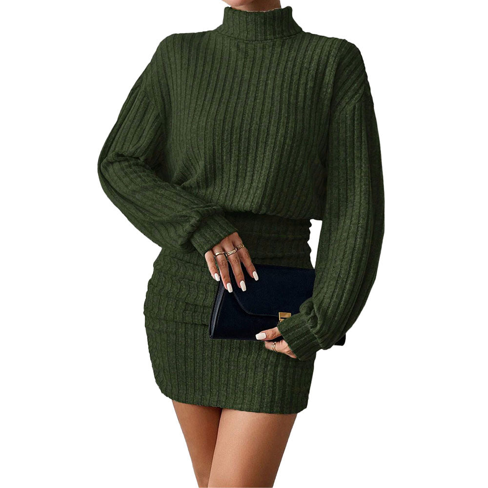 Elarin™ Turtleneck Skirt Set