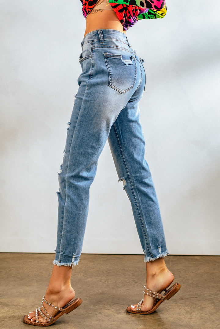 Vyretta Distressed Straight Denim