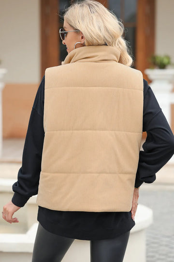 Arlisse Zip-Neck Vest Coat