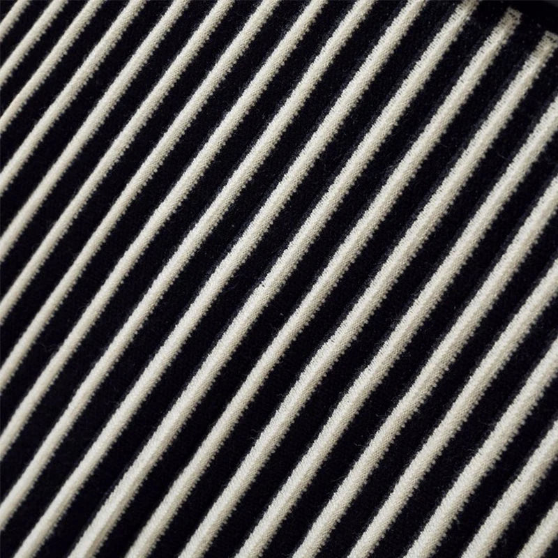 Serenya™ Striped Knitted Midi Skirt