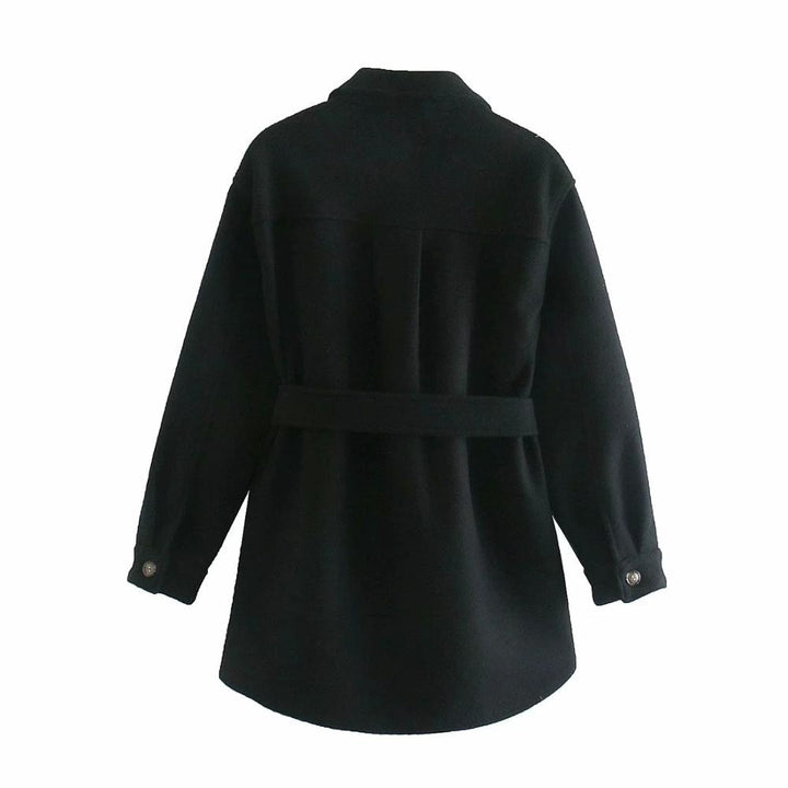 Valérie Belted Wool-Touch Jacket