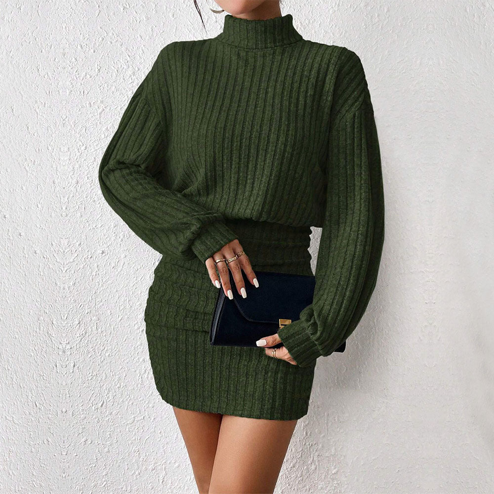 Elarin™ Turtleneck Skirt Set