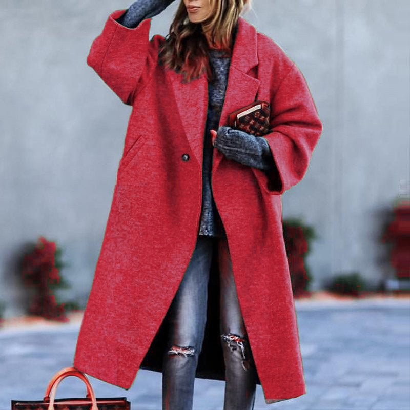 Eldra™ Women’s Long Woolen Coat