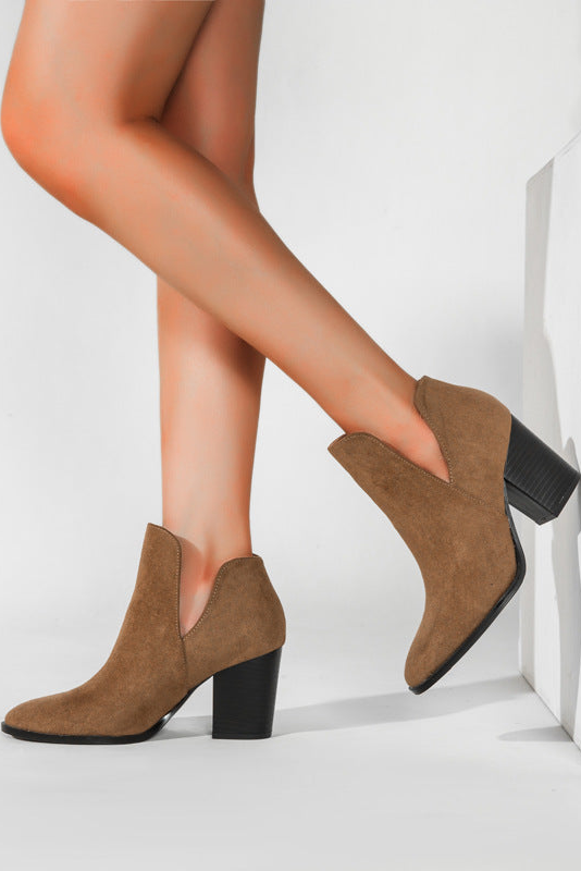 Serava Suede Block Heel Boots