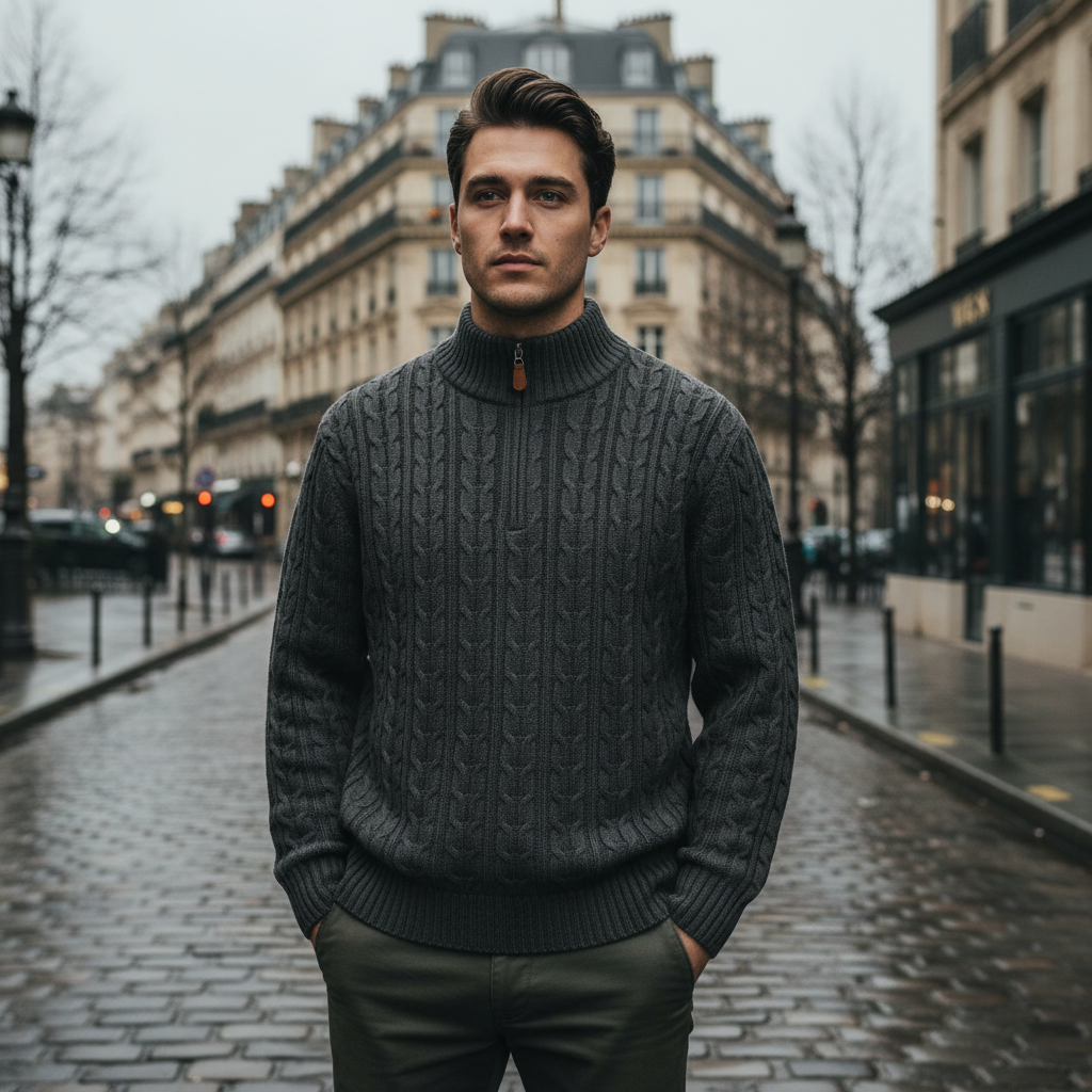 Lino Men’s Knit Zip Sweater