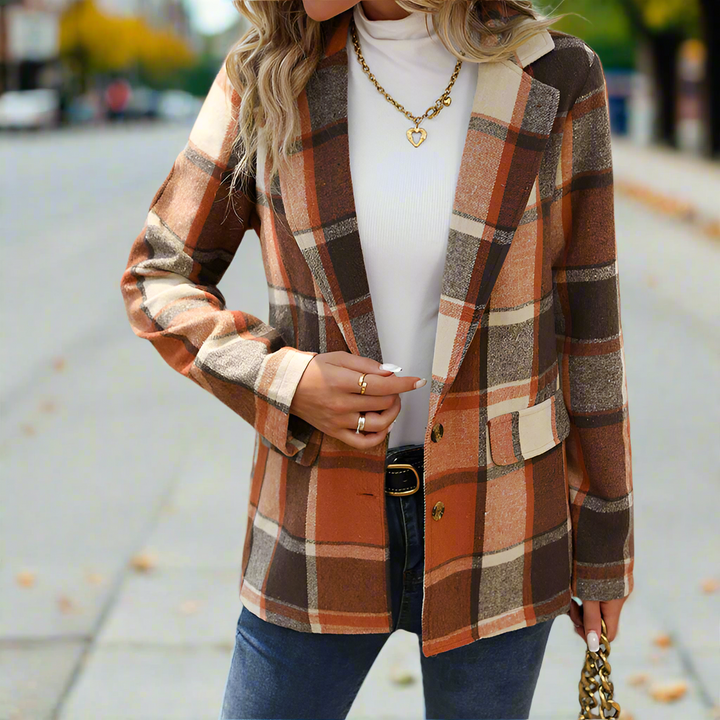 Lunvera™ Plaid Vintage Blazer