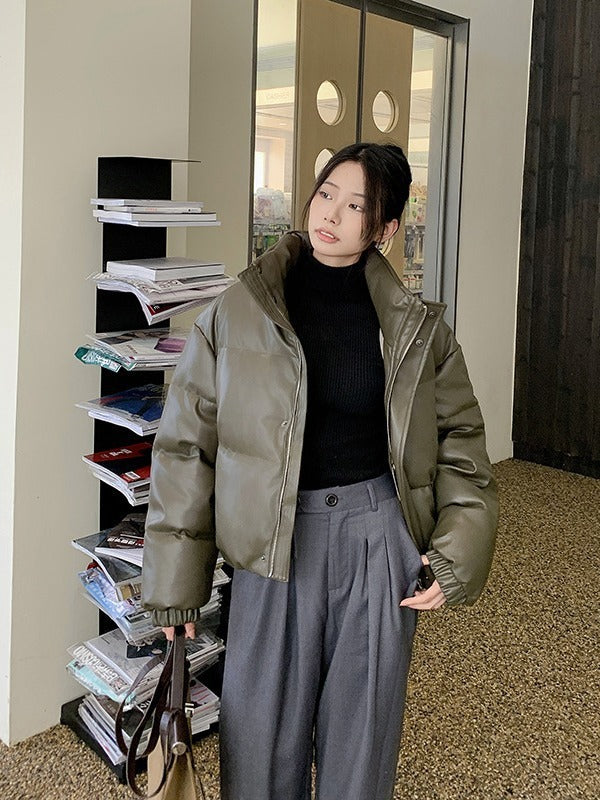 Calvera™ Quilted PU Parka Jacket