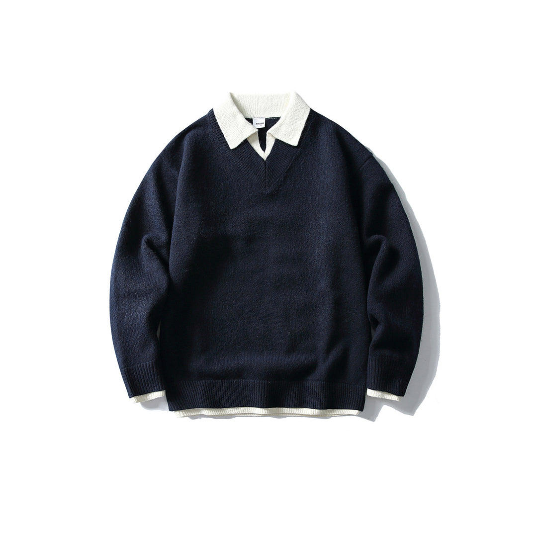 Davor Men’s Mock-Layer Sweater