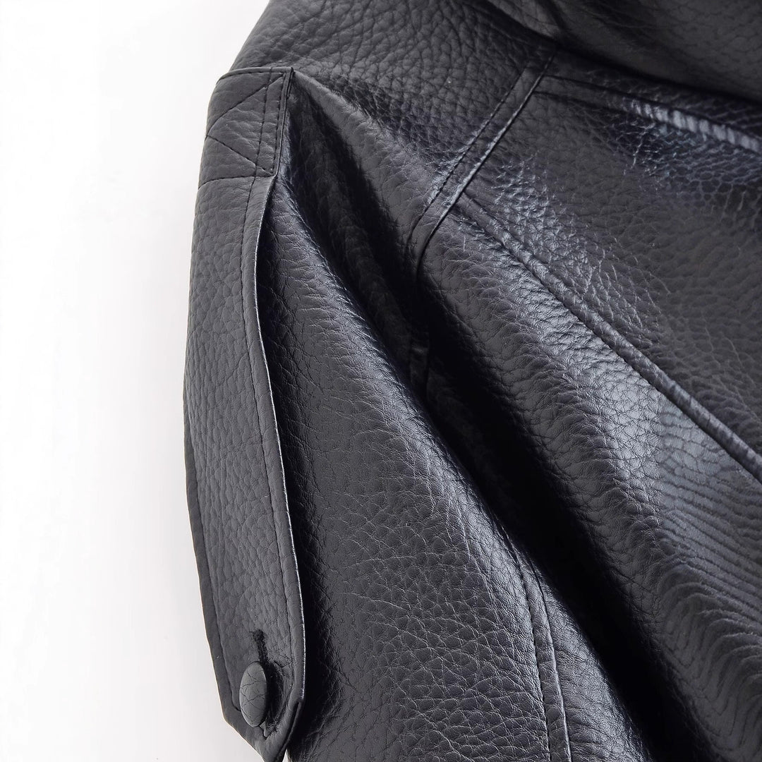 Véloir Stand Collar PU Jacket