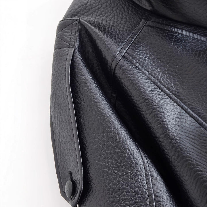 Véloir Stand Collar PU Jacket