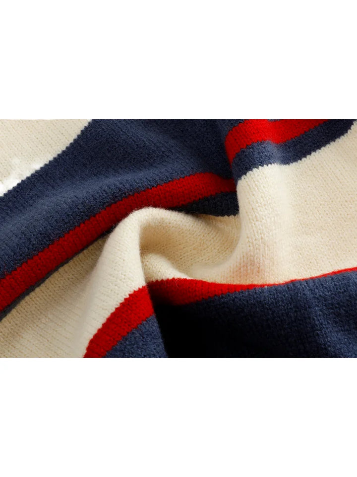 Koria™ Striped Cropped Polo Sweater