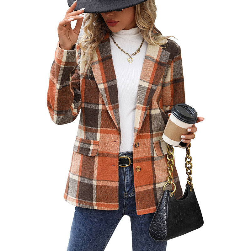 Lunvera™ Plaid Vintage Blazer