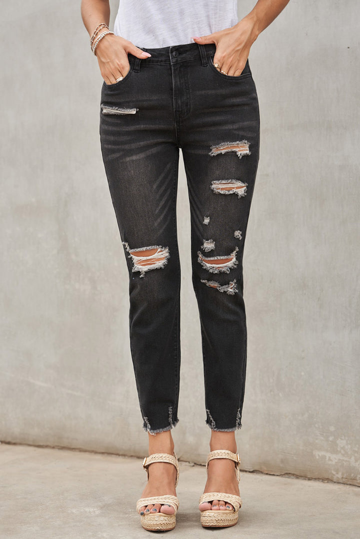 Vyretta Distressed Straight Denim