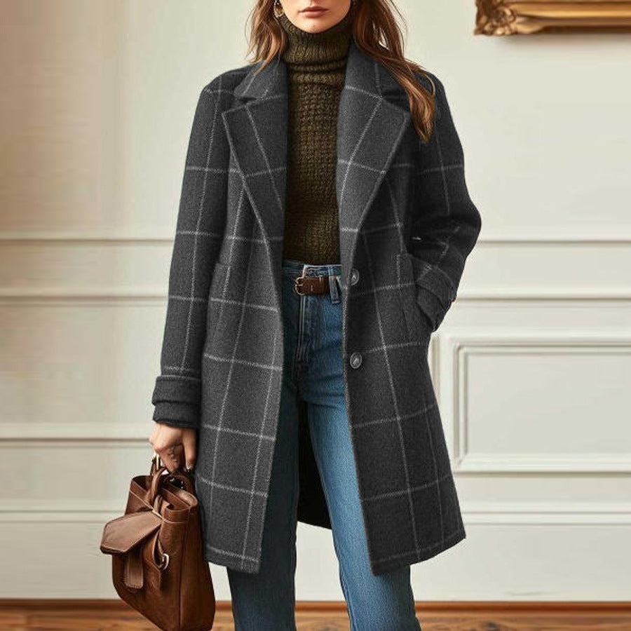 Arvenne Plaid Longline Coat