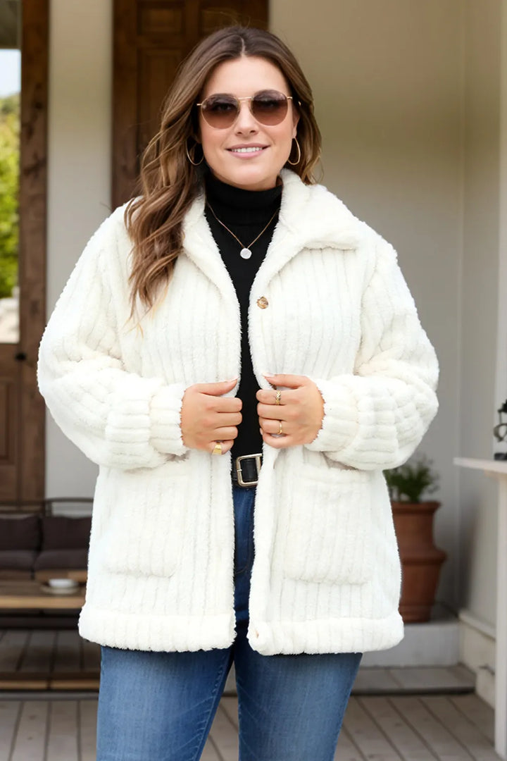 Maren™ Plus Size Fuzzy Outerwear