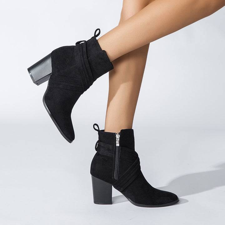 Sorelle Suede Heeled Boots