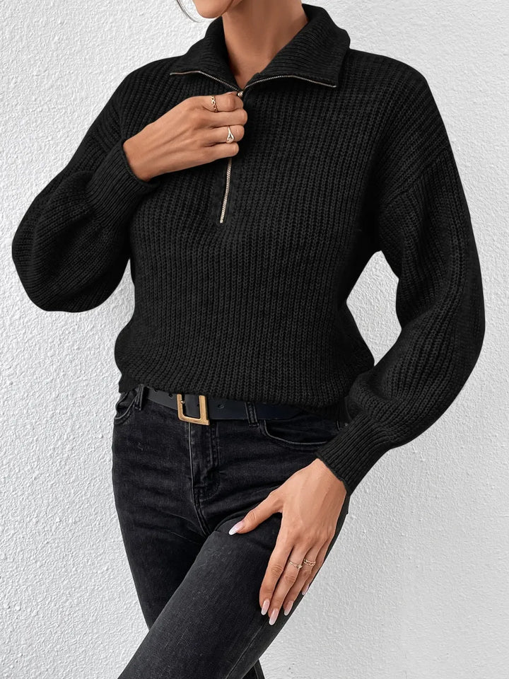 Mirella Half-Zip Relaxed Sweater