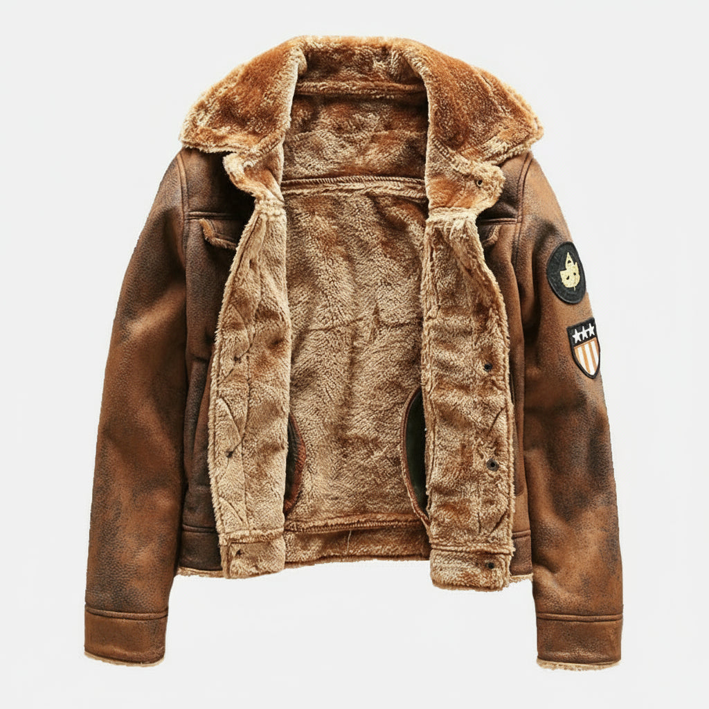 Ravvorn™ Men’s Fleece Leather Jacket