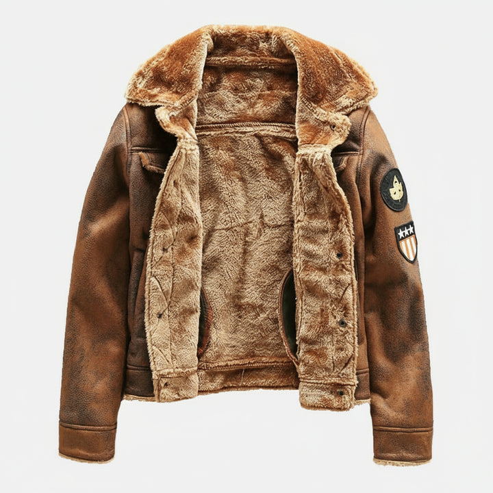 Ravvorn™ Men’s Fleece Leather Jacket