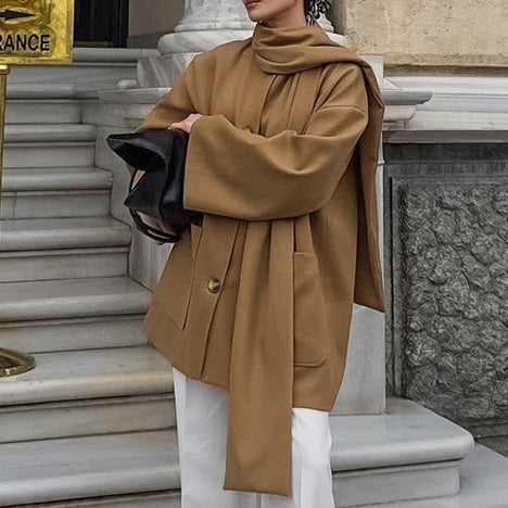 Serenna Drape Trench Coat