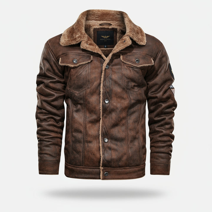 Ravvorn™ Men’s Fleece Leather Jacket