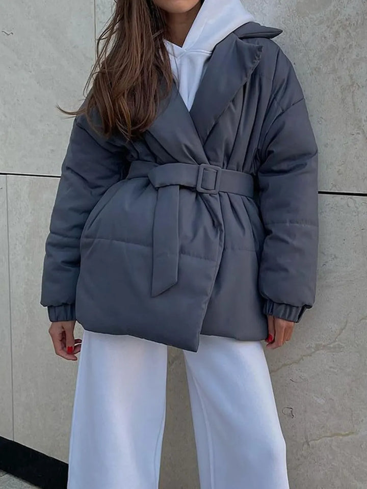 Veluna™ Belted Puffer Coat