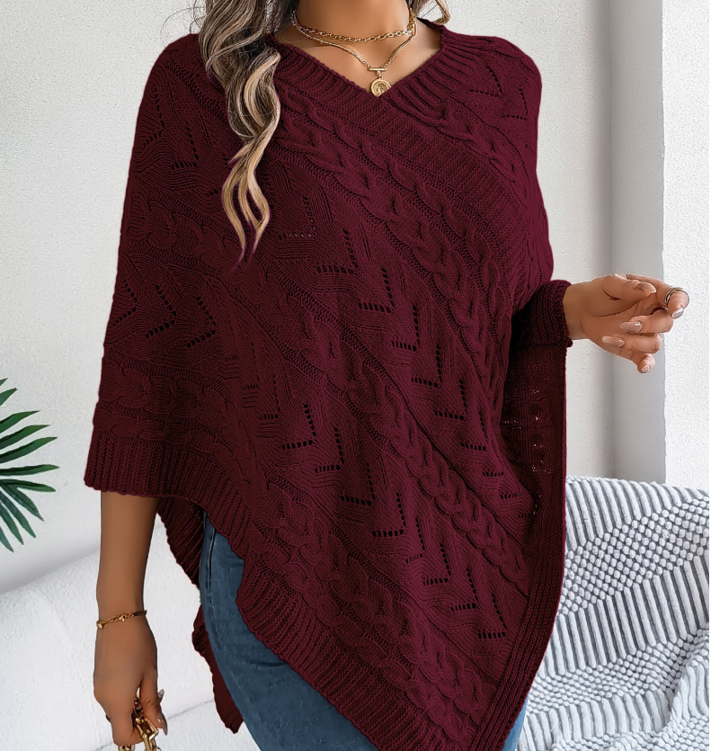 Seralyn Knit Cape Sweater