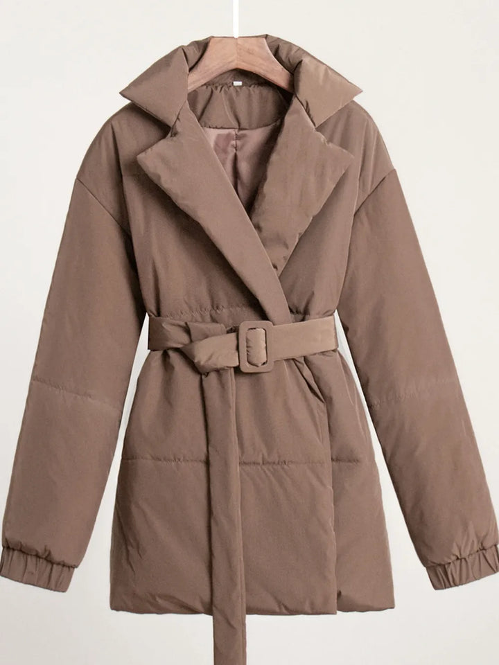 Veluna™ Belted Puffer Coat