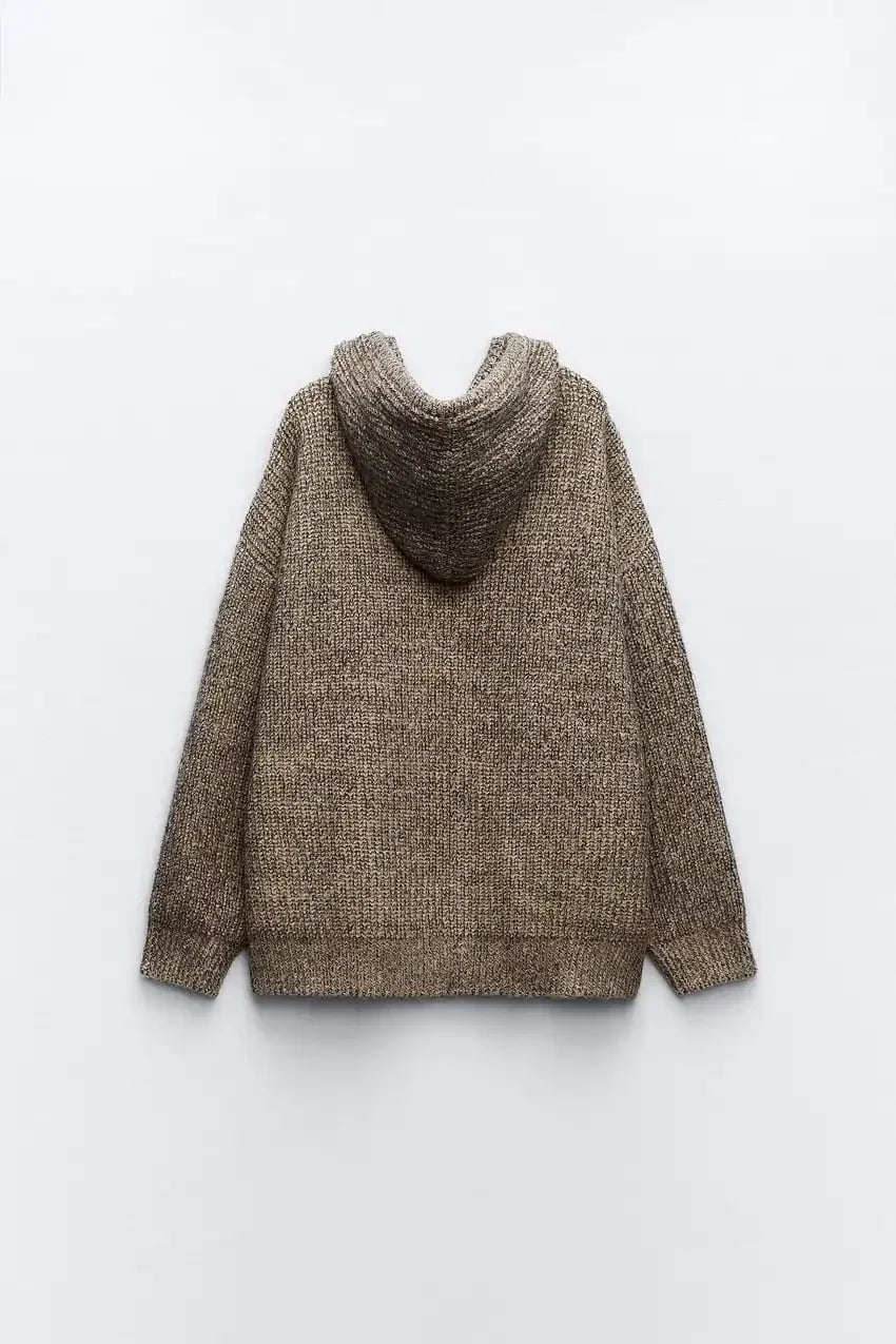 Aurelia Oversized Knit Hoodie Jacket
