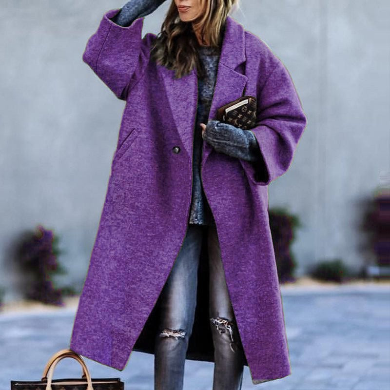 Eldra™ Women’s Long Woolen Coat