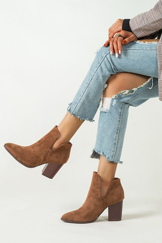 Serava Suede Block Heel Boots