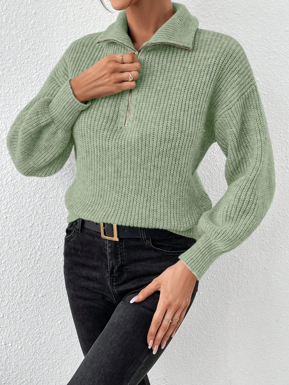 Mirella Half-Zip Relaxed Sweater