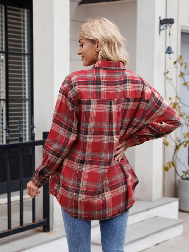 Thalisse – Chemise à Carreaux Boutonnée