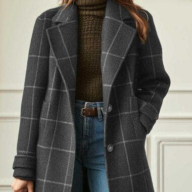 Arvenne Plaid Longline Coat
