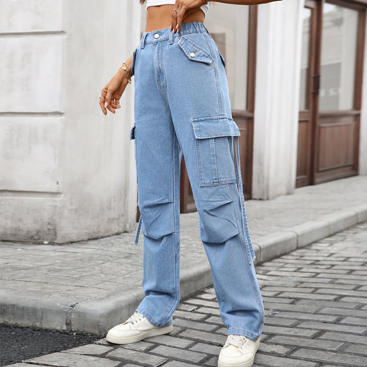 Stravine Street-Tie Denim Pants