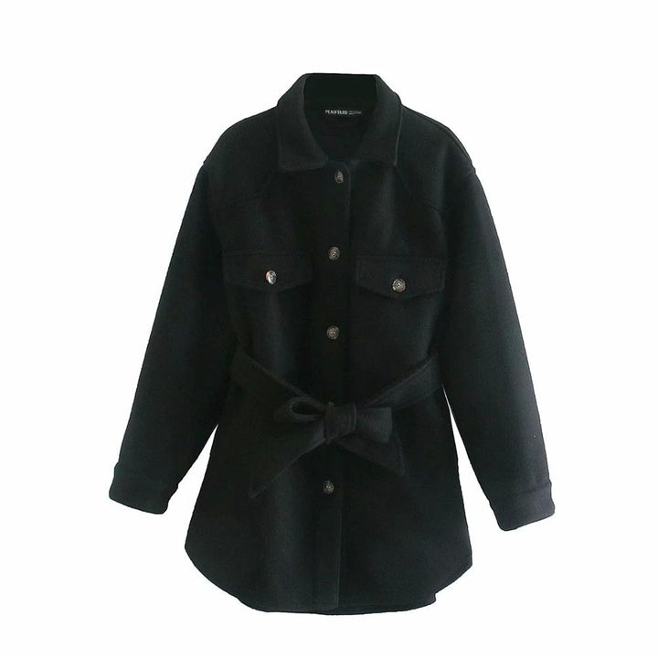Valérie Belted Wool-Touch Jacket