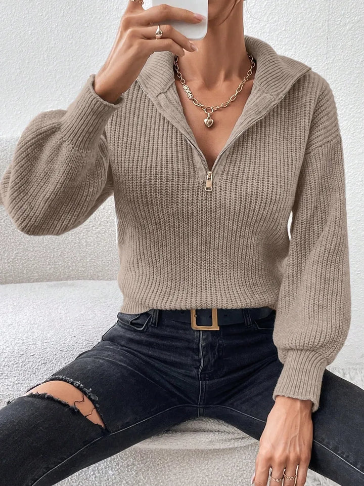 Mirella Half-Zip Relaxed Sweater