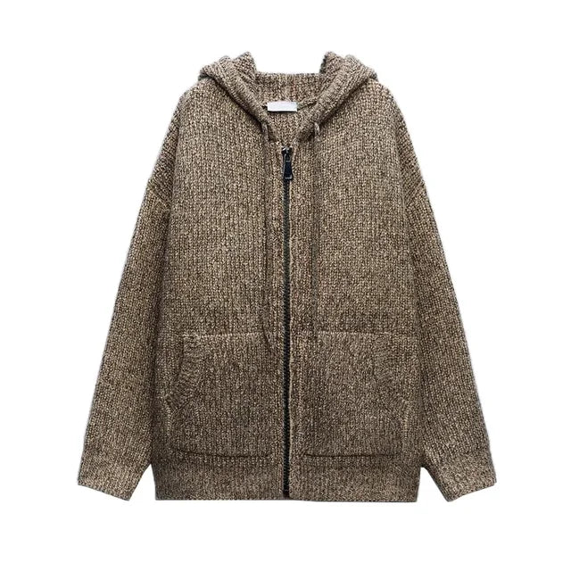 Aurelia Oversized Knit Hoodie Jacket