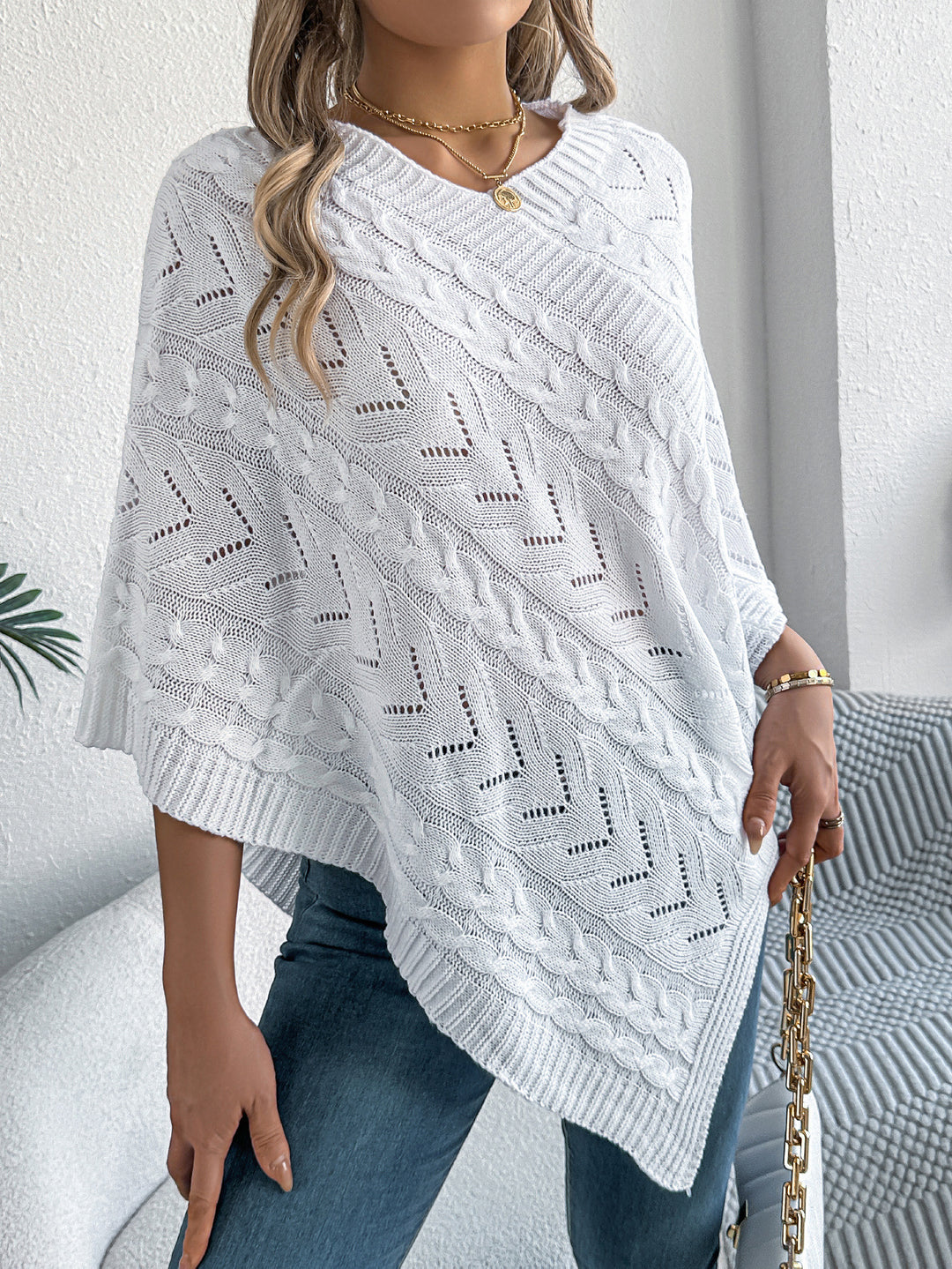Seralyn Knit Cape Sweater