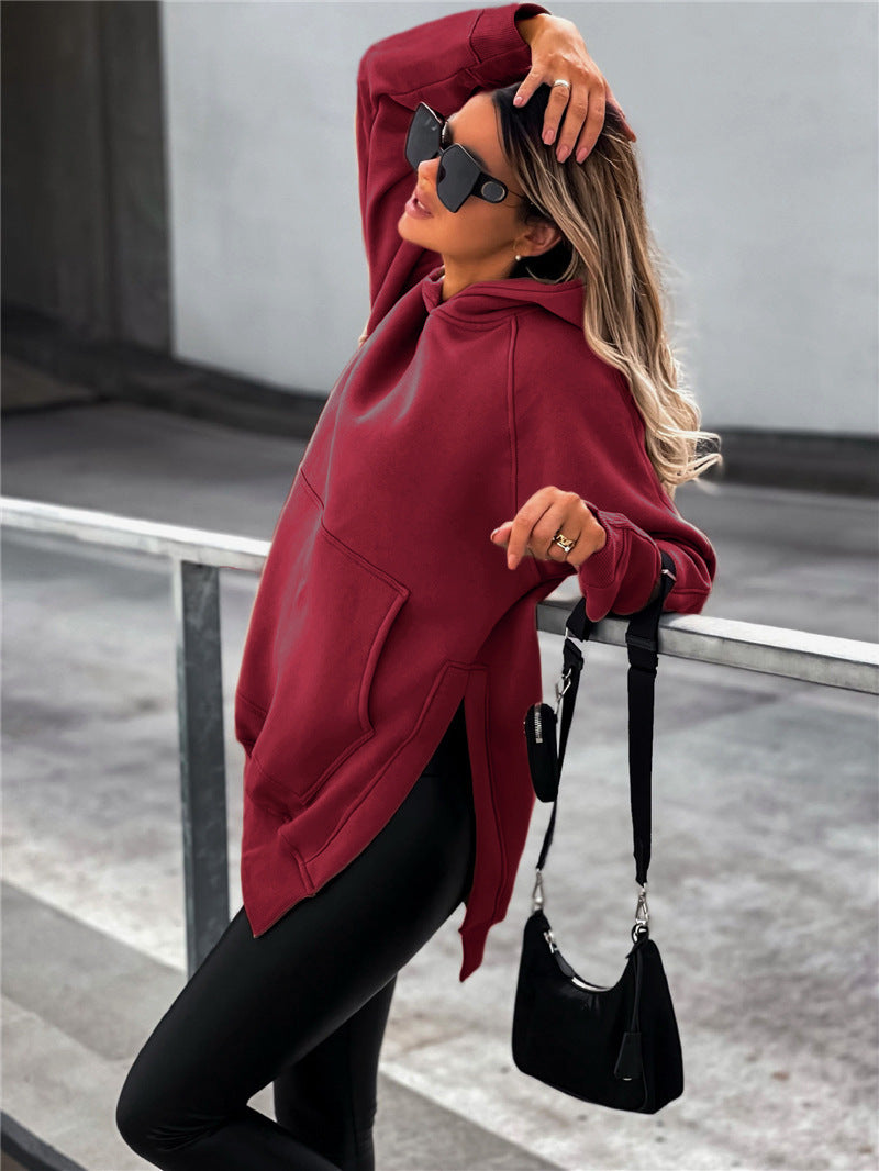 Althea Slit Hem Hoodie