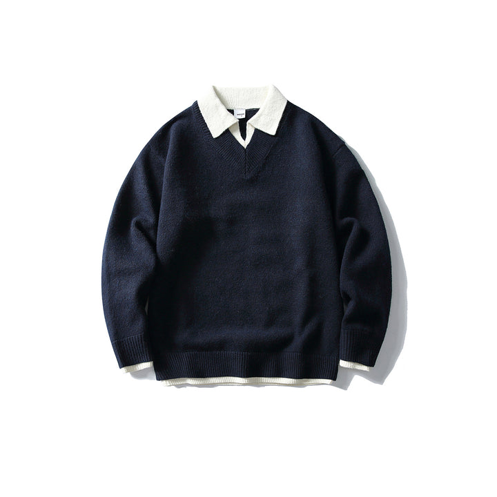 Davor Men’s Mock-Layer Sweater